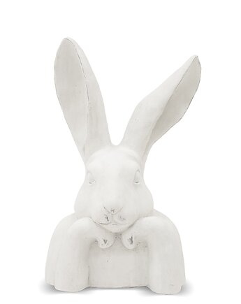 Figurka popiersie królika 37x21x17 cm TORACE-2 biały, MIA home