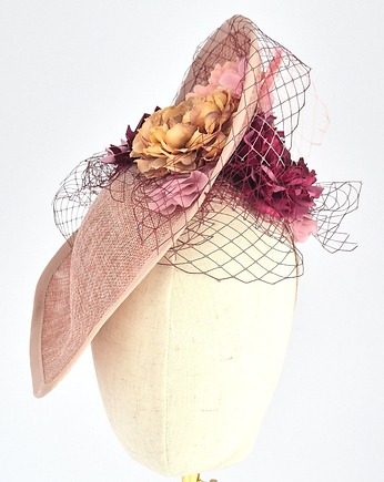 ROXI toczek w kształcie łezki z kwiatami i woalką, Expose Akcesoria