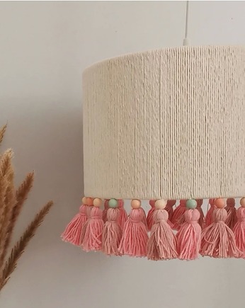 Lampa wisząca do pokoju dziecięcego, chwosty, koraliki, Boholine