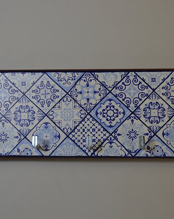 Drewniany wieszak na klucze w stylu azulejo, Creative Craft Family R
