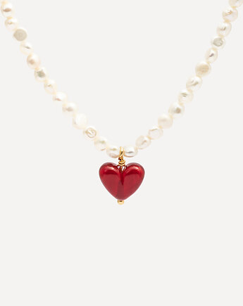 Choker pozłacany z perłami i sercem Close to me, ANIMALKINGDOM