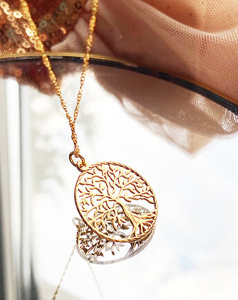 NASZYJNIK z drzewem, złote drzewko, Anemon Atelier