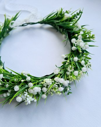 Komunijny, ślubny wianek na głowę - GIPSÓWKA, MOM&SISdekorują
