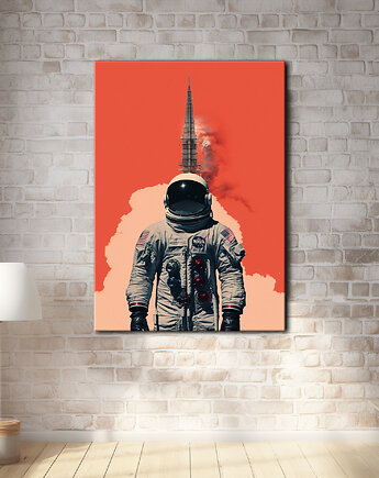 Apollo 11 - Plakat - Druk - Minimalistyczny Kolaż, NASA, kosmos #7, Black Sapphire Art
