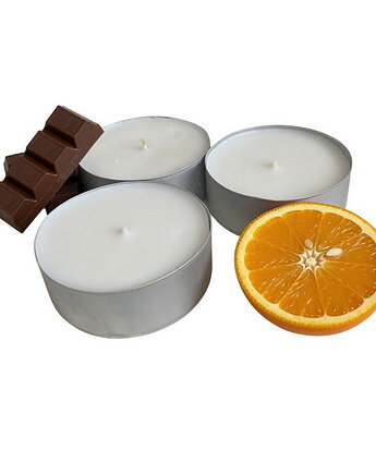 XXL Chocolate Orange 3 szt. tealight 105g- wosk sojowy (dostępne inne zapachy), Coccola JEWELLERY