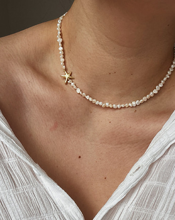 Naszyjnik z pereł naturalnych gwiazda, Chmolowska Jewellery