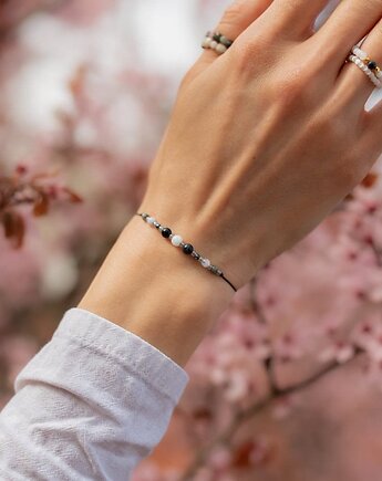 Bransoletka dla Raka - Jadeit Jaspis Chalcedon Selenit, w hand works