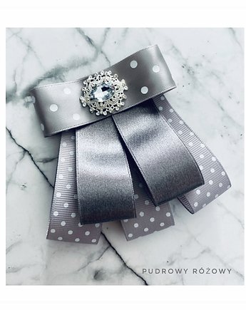 Minimalistyczna i nowoczesna Broszka  Szara New, Pudrowy Różowy