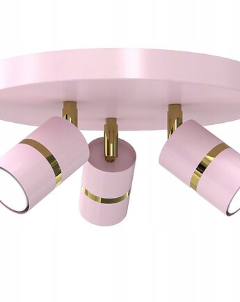 Dziewczęca lampa sufitowa różowo złota - regulowane klosze, Fabryka Lamp