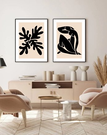 DWA PLAKATY abstrakcyjne Henri Matisse, black dot studio