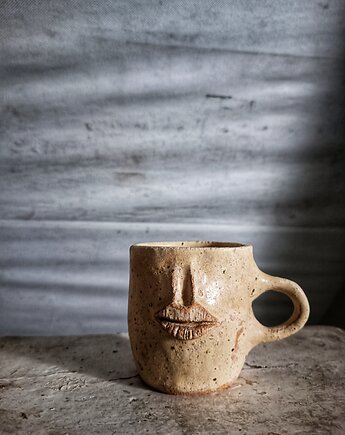 Kubek USTA, Kubek ręcznie lepiony, Kubek na kawę, Fiona Ceramics