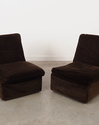 Sofa modułowa brązowa, włoski design, lata 70, produkcja: Busnelli, Przetwory design