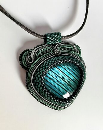 Amulet z labradorytem, Milame Soutache