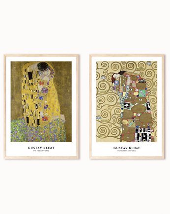 DWA PLAKATY Gustav Klimt, secesja, obrazy, black dot studio
