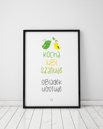 Plakat z ptaszkami. Kocha, lubi, szanuje..., Love Life and Forest