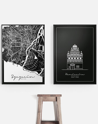 Zestaw 2 plakatów - Plakat Polska - Szczecin, Peszkowski Graphic