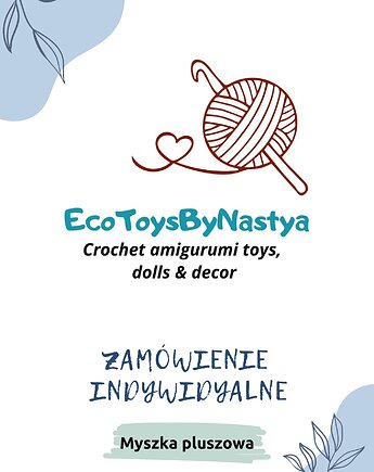 Zamówienie indywidualne myszka pluszowa, EcoToysByNastya