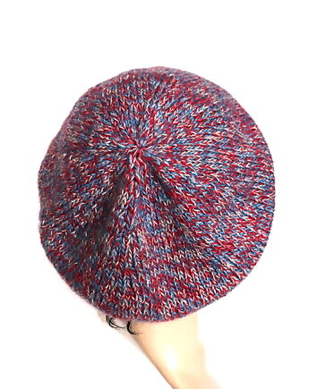 Monia - beret zrobiony na drutach, RękaProduction