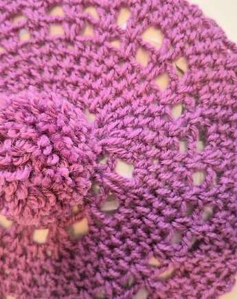 Unikatowy ażurowy beret ., Ula Raclawska