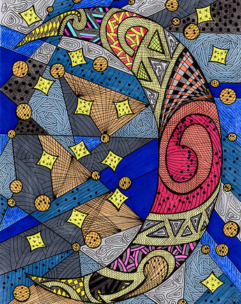 16. CIEMNO JUŻ - rysunek, plakat., kama4you