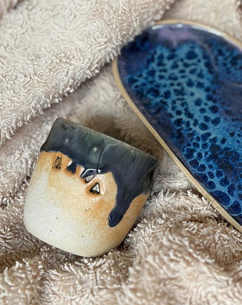 Ceramiczna czarka i talerzyk "Mana", MKEN