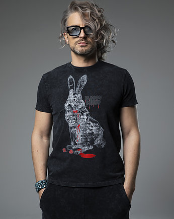 T-shirt męski królik odbarwiony, MONIKA OPALIŃSKA