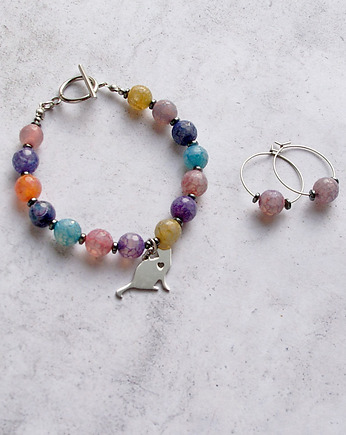 KOMPLET : agat multicolor : KOTEK, kaktusia