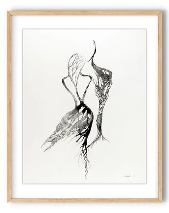 Grafika 40X50 cm wykonana ręcznie, MiniMalArt
