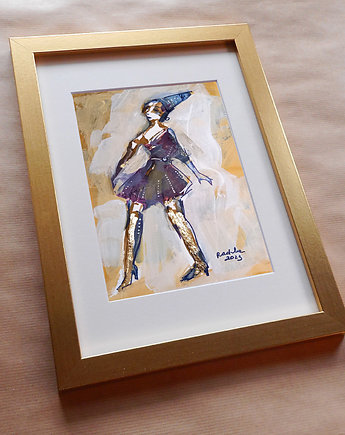 Lilka 6 - akwarela 16x24 cm unikat, Katarzyna Radzka