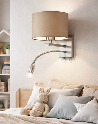 Beżowy kinkiet do pokoju dziecka SENEGAL KIDS w stylu boho, LYSNE