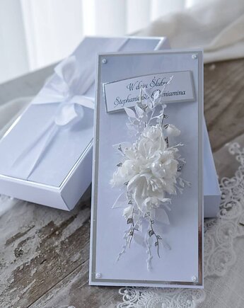 Elegancka kartka ślubna w pudełku personalizowana, Osobiste Prezenty