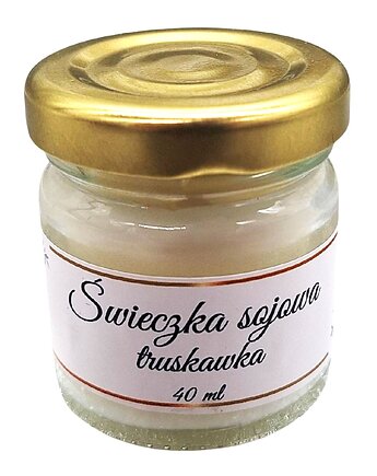 Świeca Sojowa Truskawkowa 40 ml w Słoiczku, Sklep Angelos