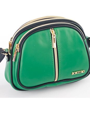 Torba skórzana  z ozdobnymi suwakami (6985), BOSCCOLO