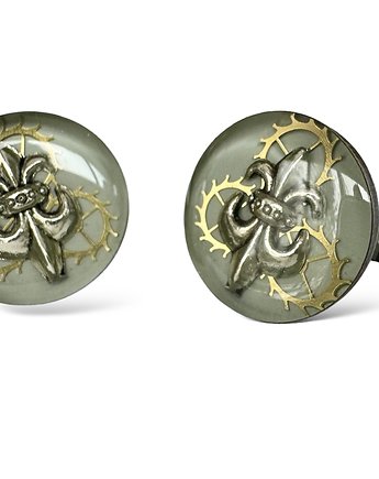 SPINKI do koszuli - Lilia (golden) II + Pudełko, DROBINY CZASU