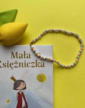 Naszyjnik perły akrylowe, koraliki katsuki, Panji Handmade