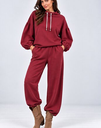 Komplet dresowy damski ARIA zgaszone bordo, 3 for U