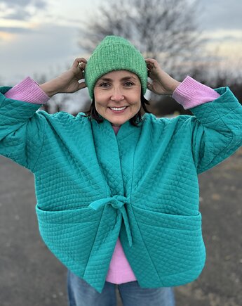 Pikowana kurtka oversize, Glucka