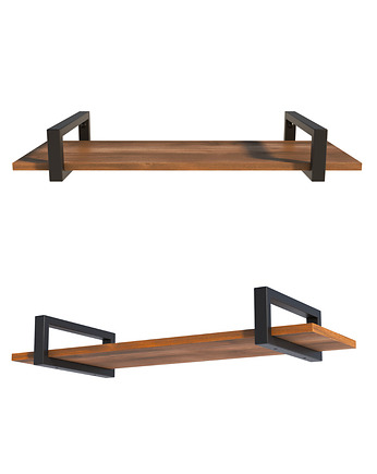 Półka Wisząca na Ścianę Dąb Bursztynowy 80 cm Loftowa Nowoczesna, A.D Home