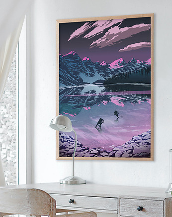 Plakat Hokej na lodzie, minimalmill