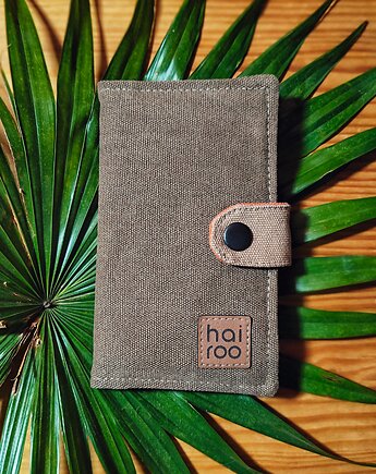 Portfel FUKU z bawełny canvas i bawełny drelich brązowy, hairoo