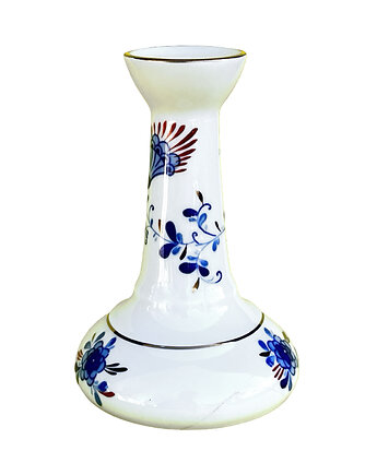 Porcelanowy świecznik kobaltowy Wallendorf 1762, Niemcy lata 70., Good Old Things