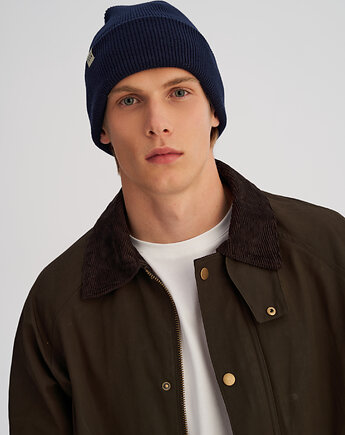 Czapka zimowa z bawełny organicznej granatowa