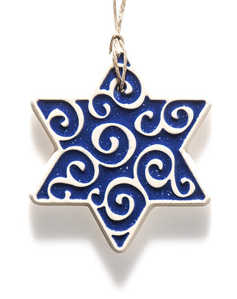 Zawieszka gwiazdka niebieska w pudełku, pracowniazona