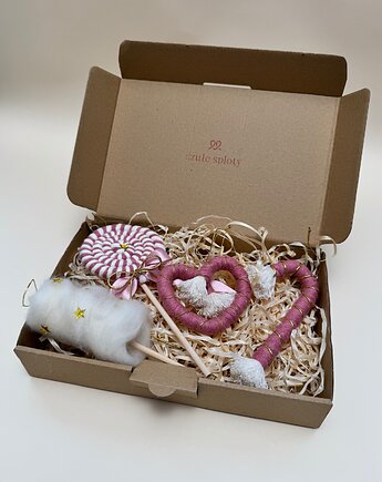 Zestaw 4 słodkich ozdób choinkowych, Czułe sploty