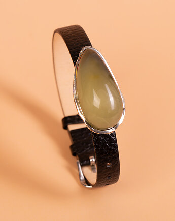 Bransoletka na pasku z bursztynem bałtyckim, Andorii by Baco