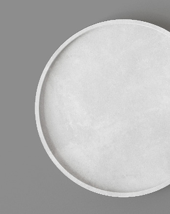 Taca betonowa okrągła biała 25 cm, jenoforma