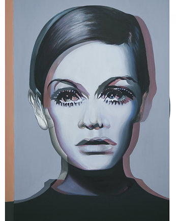 Twiggy. Plakat na podstawie obrazu olejnego., About Face Illustration
