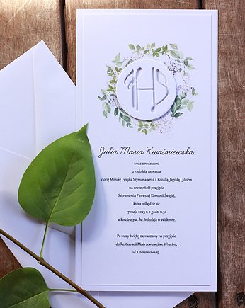 Bez. Zaproszenia komunijne DL, papierkarnia