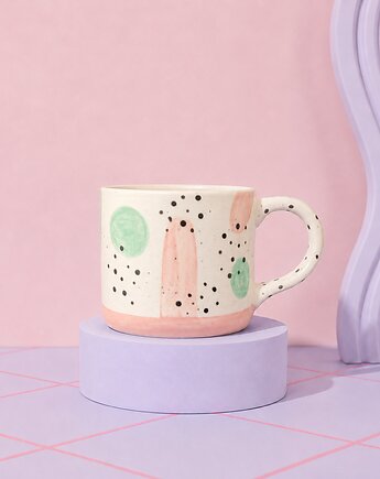 Ceramiczny kubek w kolorowe wzory, Twarda Sztuka