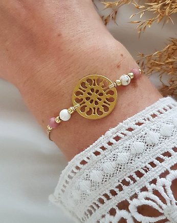bransoletka z rozetą, LEI handmade 